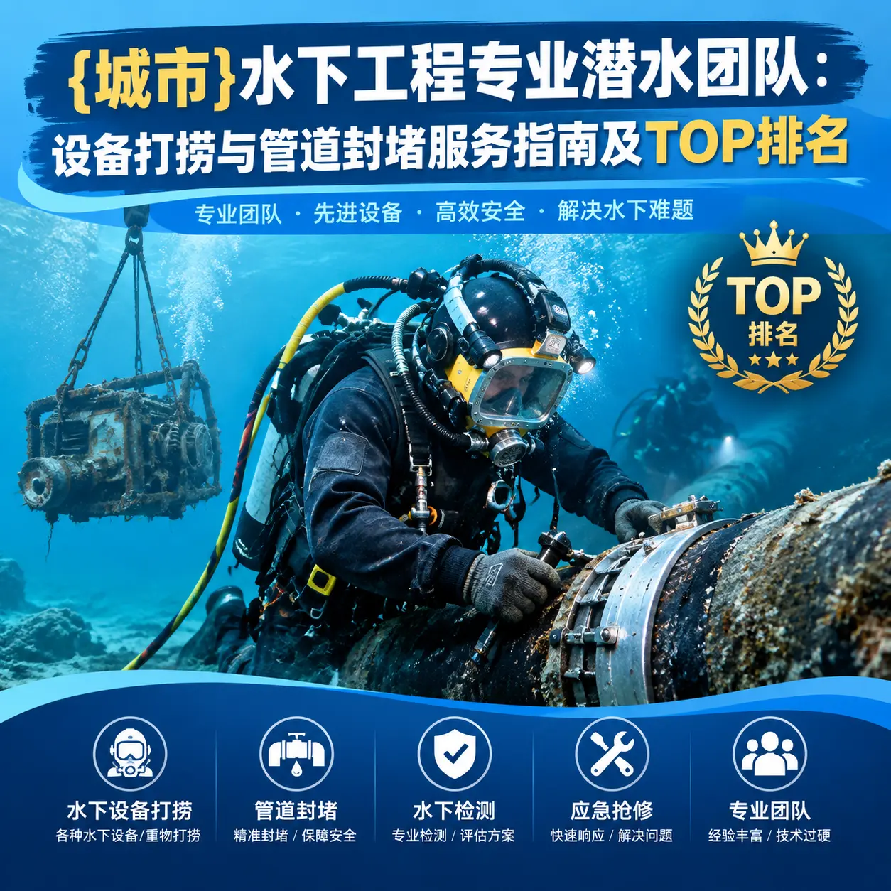 乌兰察布水下工程专业潜水团队：设备打捞与管道封堵服务指南及TOP排名